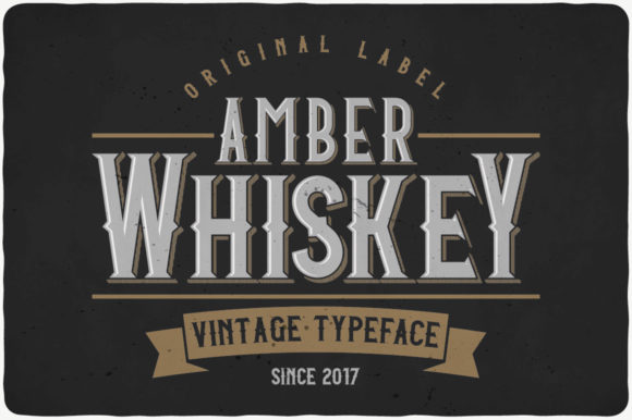 Amber Whiskey: A Bold Vintage Display Typeface