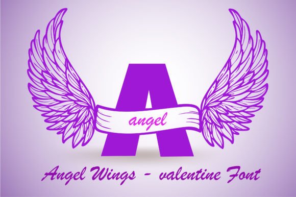 Angel Wings: A Font Blending Hearts and Celestial Grace
