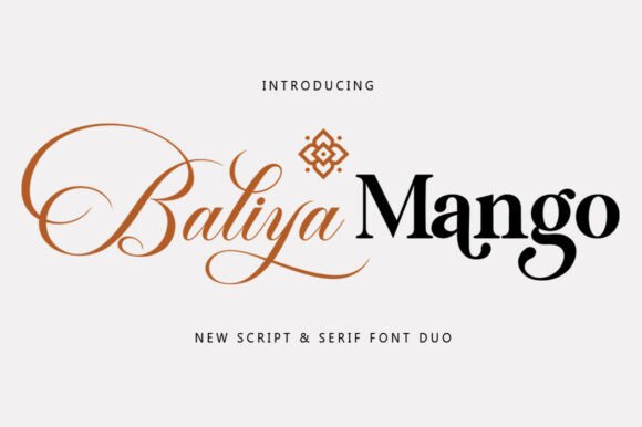 Baliya Mangon: A Timeless Serif & Script Font Duo