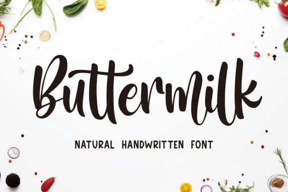 Buttermilk: A Whimsical Font for Heartfelt Designs