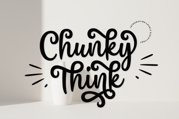 Chunky Think: A Playful Script Font for Bold Designs