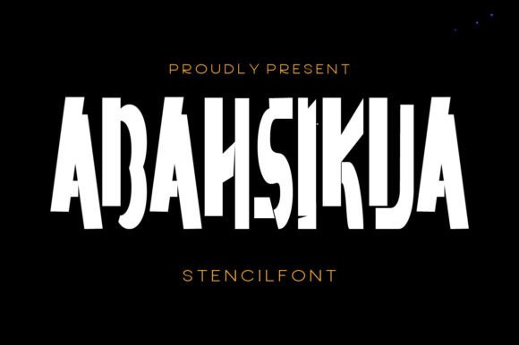 Discover Abahsikua: A Bold Stencil Font for Modern Design