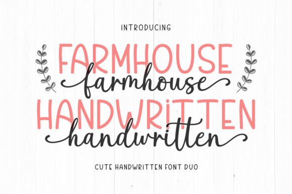 Farmhouse Handwritten: A Charming Font Duo for Modern Design