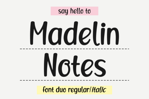 Madelin Notes: A Charming Handwritten Typeface for Creative Projects