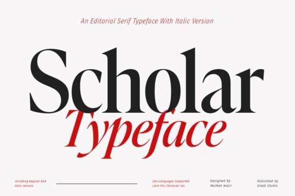 Scholar Typeface: An Elegant Serif for Modern Design