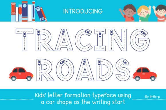 Tracing Roads: A Creative Alphabet Font for Learners