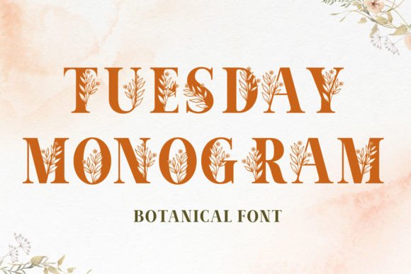 Tuesday Monogram: Elegant Font for Creative Projects