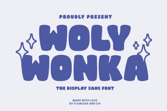 Woly Wonka: Whimsical Display Sans Font for Creative Designs